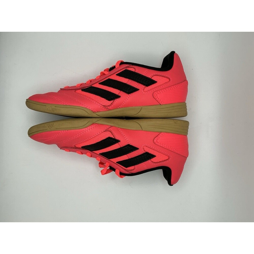 Kids Adidas Super Sala 2 IN Indoor Soccer Shoes | Turbo/Black Colorway | Size 3 - Picture 3 of 7